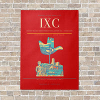 Thumbnail for Shaheed Bhagat Singh International Airport IXC — Chandigarh vertical canvas print - no frame - red background