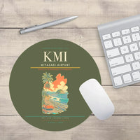 Thumbnail for Miyazaki Airport (KMI) design on green army round mouse pad