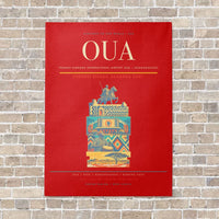 Thumbnail for Thomas Sankara International Airport OUA — Ouagadougou vertical canvas print - no frame - red background