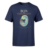 Thumbnail for Rafael Hernández Airport (BQN) T-Shirt single-side front print in Navy Blue | rafael-hernández-airport-bqn-double-side-t-shirt