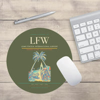 Thumbnail for Lome-Tokoin International Airport (LFW) design on green army round mouse pad