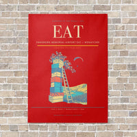 Thumbnail for Pangborn Memorial Airport EAT — Wenatchee vertical canvas print - no frame - red background