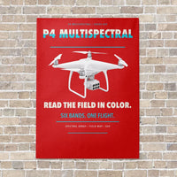 Thumbnail for DJI P4 Multispectral vertical canvas print - no frame - red background