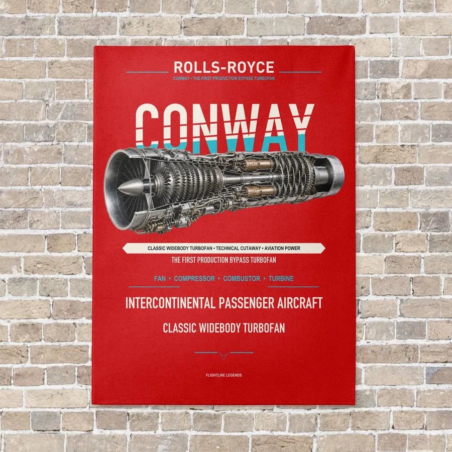 CONWAY vertical canvas print - no frame - red background