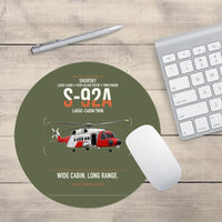 Thumbnail for Sikorsky S-92A design on green army round mouse pad