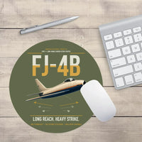 Thumbnail for FJ-4B Fury design on green army round mouse pad