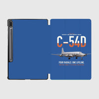 Thumbnail for C-54D Skymaster design on blue samsung tablet tablet case