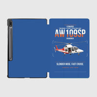 Thumbnail for Leonardo AW109SP GrandNew design on blue samsung tablet tablet case