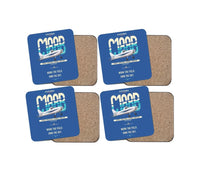 Thumbnail for Cessna A188B AgTruck design on blue 4 pieces set coaster