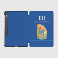 Thumbnail for Bemidji Regional Airport (BJI) design on blue samsung tablet tablet case