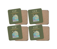Thumbnail for Carcassonne Airport CCF Coaster 4-Pieces-Set - Green Army