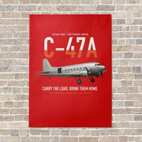 Thumbnail for C-47A Skytrain vertical canvas print - no frame - red background