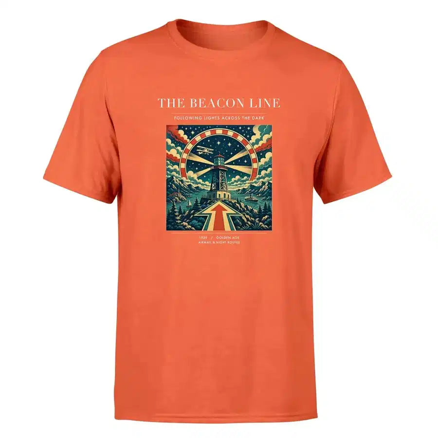 VINTAGE G4147 - The Beacon Line - Premium T-Shirt design on orange premium t shirt
