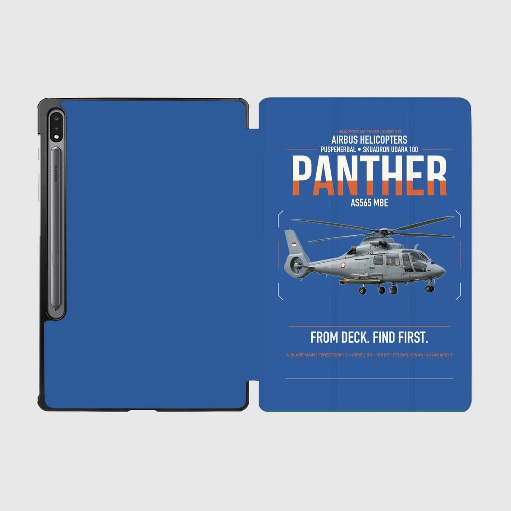 Airbus Helicopters AS565 MBe Panther design on blue samsung tablet tablet case