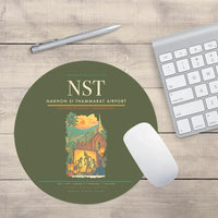 Thumbnail for Nakhon Si Thammarat Airport (NST) design on green army round mouse pad