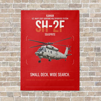 Thumbnail for Kaman SH-2F Seasprite vertical canvas print - no frame - red background