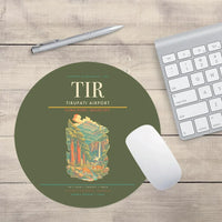 Thumbnail for Tirupati Airport (TIR) design on green army round mouse pad