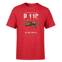 Thumbnail for PZL P.11c design on red t-shirt, single-side print