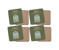 Thumbnail for Chaudhary Charan Singh International Airport LKO Coaster 4-Pieces-Set - Green Army