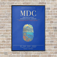 Thumbnail for Sam Ratulangi International Airport MDC - Canvas Framed - Blue