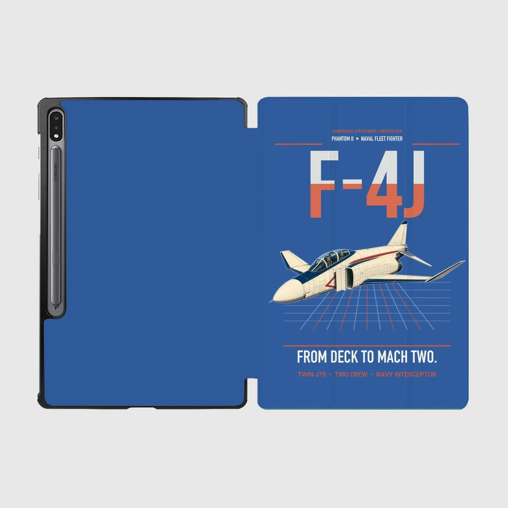 F-4J Phantom II design on blue samsung tablet tablet case