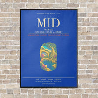 Thumbnail for Merida International Airport MID - Canvas Framed - Blue