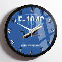Thumbnail for F-104C Starfighter design on blue framed wall clock