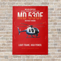 Thumbnail for MD Helicopters MD 530F vertical canvas print - no frame - red background