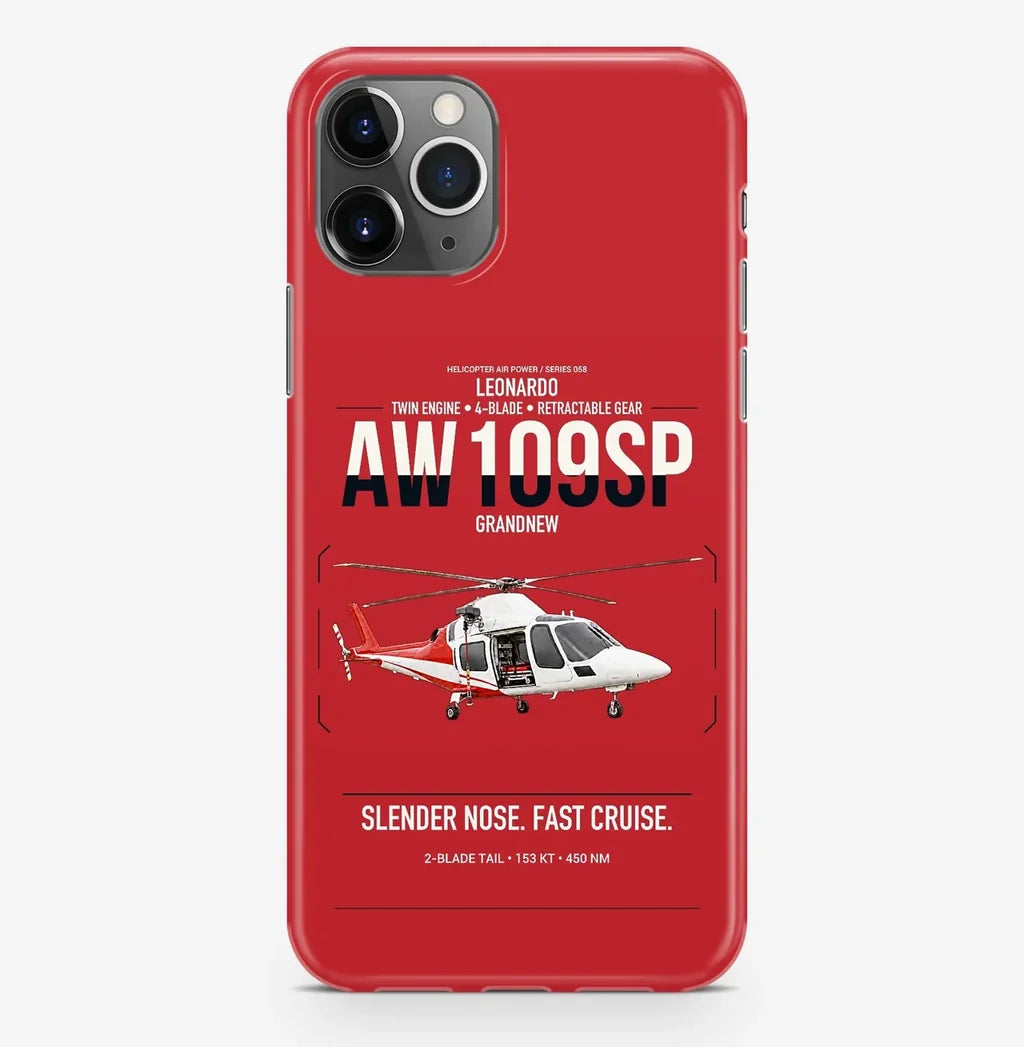 Leonardo AW109SP GrandNew design on red magsafe iphone case, for iPhone Pro Max