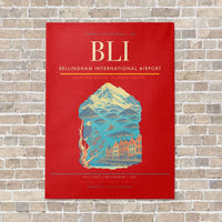 Thumbnail for Bellingham International Airport BLI - Canvas No Frame - Red