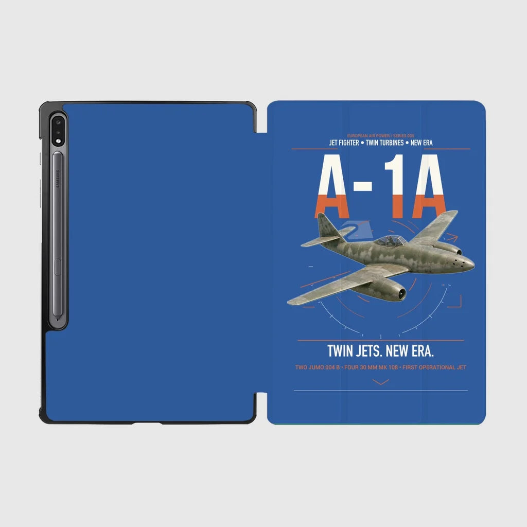 Messerschmitt Me 262A-1a design on blue samsung tablet tablet case