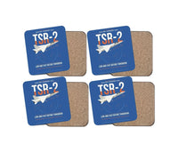 Thumbnail for BAC TSR-2 design on blue 4 pieces set coaster