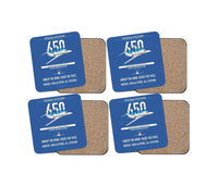 Thumbnail for Cessna Citation 650 - Citation III design on blue 4 pieces set coaster