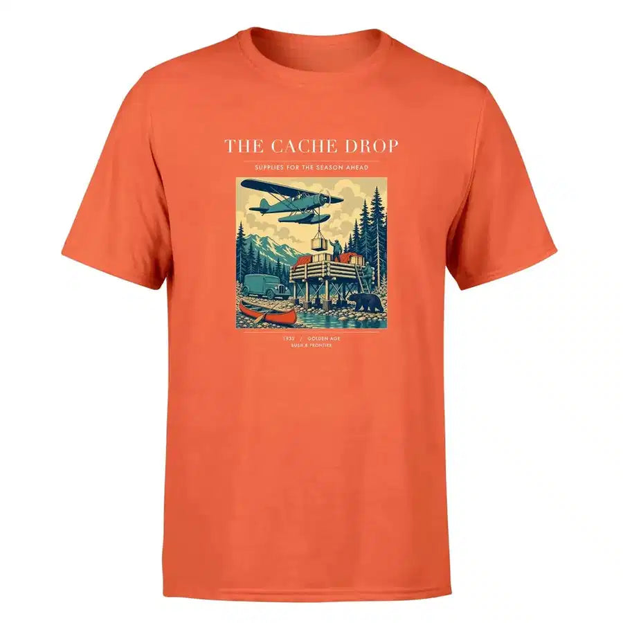 VINTAGE G4283 - The Cache Drop - Premium T-Shirt design on orange premium t shirt