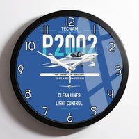 Thumbnail for Tecnam P2002 Sierra MkII design on blue framed wall clock