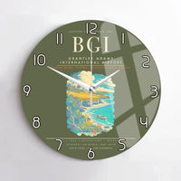 Thumbnail for Grantley Adams International Airport BGI Wall-Clock No-Frame - Green Army