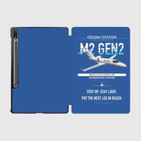 Thumbnail for Cessna Citation M2 Gen2 design on blue samsung tablet tablet case