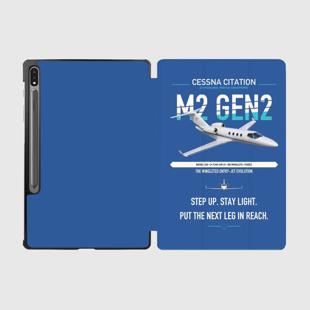 Cessna Citation M2 Gen2 design on blue samsung tablet tablet case