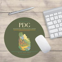 Thumbnail for Minangkabau International Airport (PDG) design on green army round mouse pad