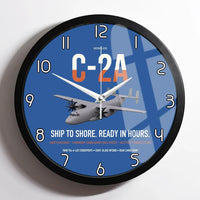 Thumbnail for C-2A Greyhound design on blue framed wall clock