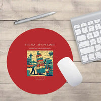 Thumbnail for VINTAGE G4379 - The Skycap's Pyramid - Designed Mouse Pads design on red round