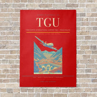 Thumbnail for Toncontín International Airport TGU — Tegucigalpa vertical canvas print - no frame - red background