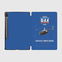 Thumbnail for Robinson R44 Raven II design on blue samsung tablet tablet case