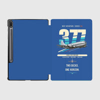 Thumbnail for Boeing 377 Stratocruiser design on blue samsung tablet tablet case