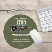 Thumbnail for JT8D design on green army round mouse pad