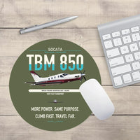 Thumbnail for Socata TBM 850 design on green army round mouse pad