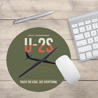 Thumbnail for U-2S Dragon Lady design on green army round mouse pad