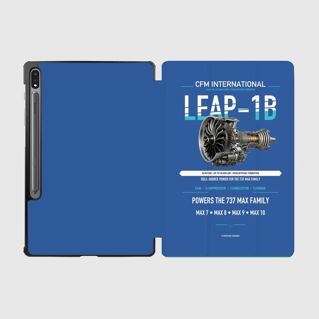 CFM LEAP-1B design on blue samsung tablet tablet case