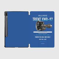 Thumbnail for TRENT XWB-97 design on blue samsung tablet tablet case