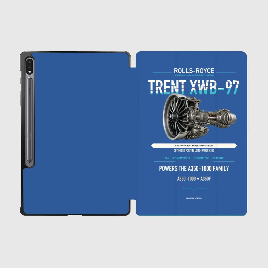 TRENT XWB-97 design on blue samsung tablet tablet case